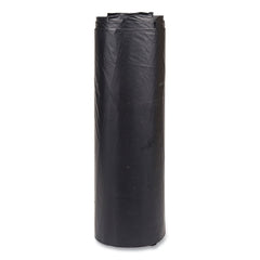 Inteplast Group S404822K 45 gal. 22 microns 40 in. x 48 in. High-Density Interleaved Commercial Can Liners - Black (25 Bags/Roll, 6 Rolls/Carton)
