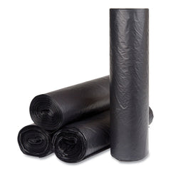 Inteplast Group S434816K 60 gal. 16 microns 43 in. x 48 in. High-Density Interleaved Commercial Can Liners - Black (25 Bags/Roll, 8 Rolls/Carton)