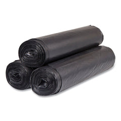 Inteplast Group S434822K 60 gal. 22 microns 43 in. x 48 in. High-Density Commercial Can Liners - Black (150/Carton)