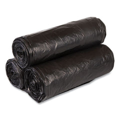 Inteplast Group 30 gal. 0.58 mil 30 in. x 36 in. Institutional Low-Density Can Liners - Black (25 Bags/Roll, 10 Rolls/Carton)