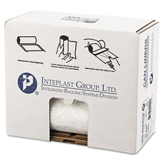 Inteplast Group 45 gal. 0.8 mil 40 in. x 46 in. Low-Density Commercial Can Liners - White (25 Bags/Roll, 4 Rolls/Carton)
