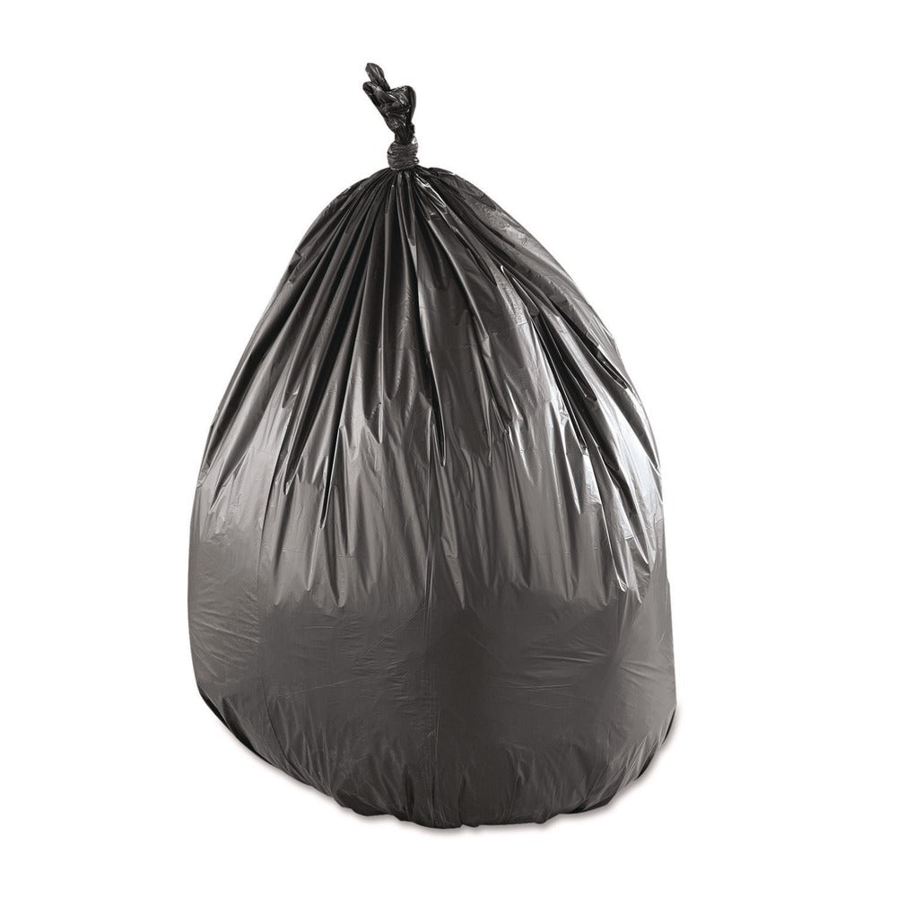Inteplast Group 38 in. x 58 in. 1.15 mil 60 Gallon Low-Density Commercial Can Liners - Black (100/Carton)