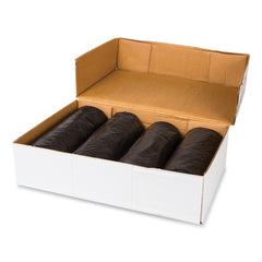 Inteplast Group VALH3860K22 High-Density 60 Gallon 38 in. x 58 in. Commercial Can Liners - Black (150/Carton)