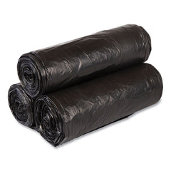Inteplast Group VALH3860K22 High-Density 60 Gallon 38 in. x 58 in. Commercial Can Liners - Black (150/Carton)