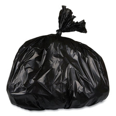 Inteplast Group VALH4048K22 High-Density 45 Gallon 40 in. x 46 in. Commercial Can Liners - Black (150/Carton)