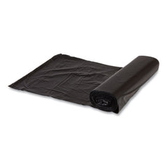 Inteplast Group VALH4348K22 High-Density 60 Gallon 43 in. x 46 in. Commercial Can Liners - Black (150/Carton)
