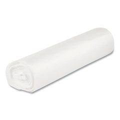 Inteplast Group WSL2424LTN 10 Gallon 0.35 mil 24 in. x 24 in. Coreless Perforated Roll Low-Density Commercial Can Liners - Clear (50 Bags/Roll, 20 Rolls/Carton)