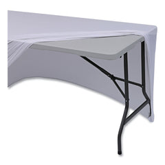 Iceberg 16523 iGear 30 in. x 72 in. Polyester Fabric Table Cover - White