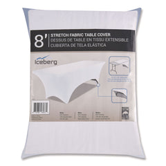 Iceberg 16523 iGear 30 in. x 72 in. Polyester Fabric Table Cover - White