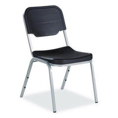 Iceberg Rough N Ready Series Original Stackable Chair, Charcoal/Silver (4/Carton)