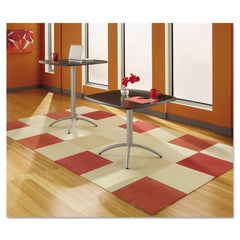 Iceberg 36 in. x 36 in. x 30 in. CafeWorks Square Cafe-Height Table - Walnut/Silver