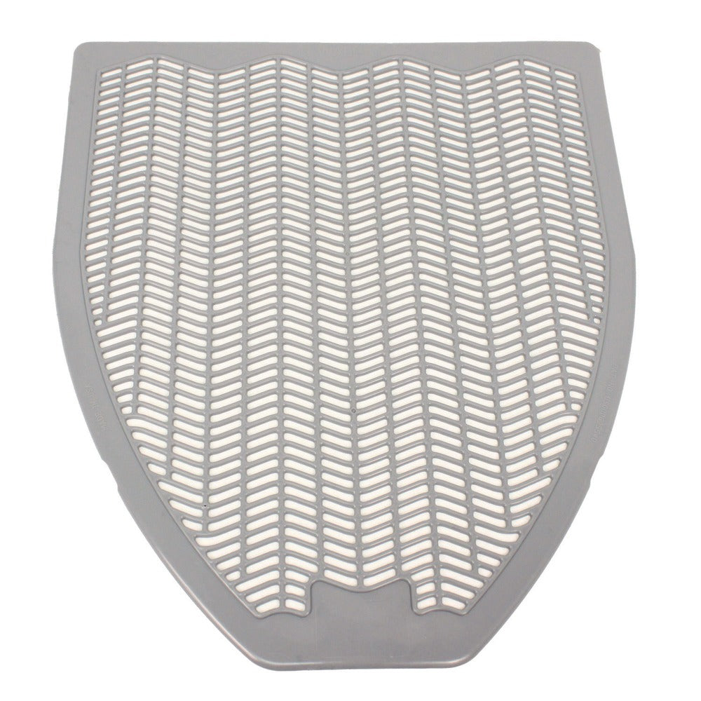 Impact 17.5 in. x 20.38 in. Disposable Urinal Floor Mat - Shield-Shaped/Orchard Zing Scent/Gray (6/Carton)