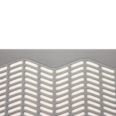 Impact 17.5 in. x 20.38 in. Disposable Urinal Floor Mat - Shield-Shaped/Orchard Zing Scent/Gray (6/Carton)