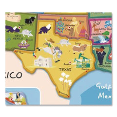 Janod Ages 7 to 12 United States Map Cardboard Puzzle