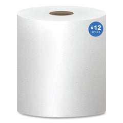 Scott 8 in. x 1000 ft. 1.5 in. Core 1-Ply Essential High Capacity Hard Roll Towels - White (12 Rolls/Carton)