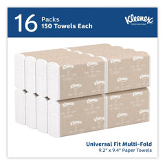 Kleenex 9.2 in. x 9.4 in. 1-Ply Multi-Fold Paper Towels - White (2400/Carton)