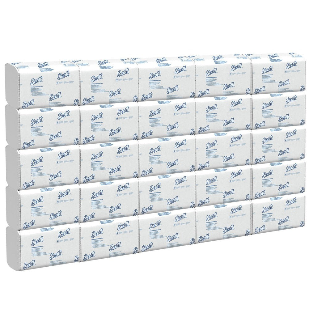 Scott 7.8 in. x 12.4 in. 1-Ply Pro Scottfold Towels - White (25 Packs/Carton)