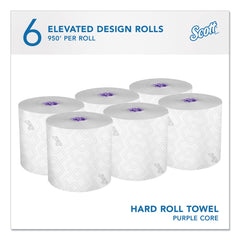 Scott 02001 8 in. x 950 ft. 1-Ply Essential High Capacity Hard Roll Towel - White (6 Rolls/Carton)