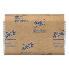 Scott 10.13 in. x 13.15 in. 1-Ply Essential C-Fold Towels - White (9 Packs/Carton)