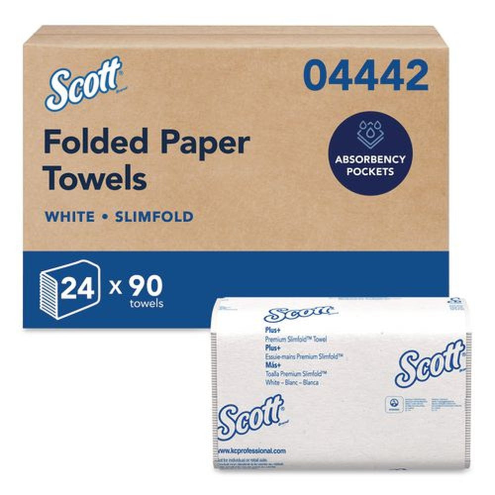 Scott 7.5 in. x 11.6 in. Slimfold Towels - White (90/Pack, 24 Packs/Carton)