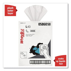 WypAll 19.5 in. x 42 in. L40 Dry Up Towels - White (200 Towels/Carton)