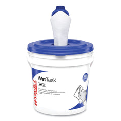 WypAll WetTask Customizable Wet Wiping System Critical Clean Wipers for Bleach/Disinfectants/Sanitizers with Bucket (540/Carton)