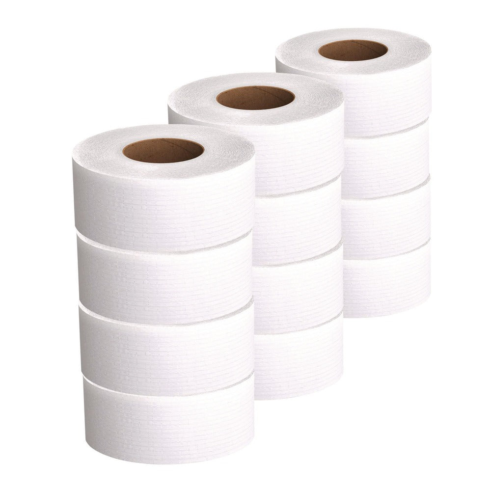 Scott Essential 3.55 in. x 1000 ft. 2-Ply Septic Safe JRT Jumbo Roll Bathroom Tissue - White (12 Rolls/Carton)