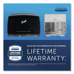 Scott 14.38 in. x 6 x 9.75 in. EZ Load Pro Coreless Jumbo Roll Tissue Dispenser - Stainless Steel
