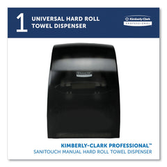 Kimberly-Clark Professional Sanitouch 12.63 in. x 10.2 in. x 16.13 in. Hard Roll Towel Dispenser - Smoke