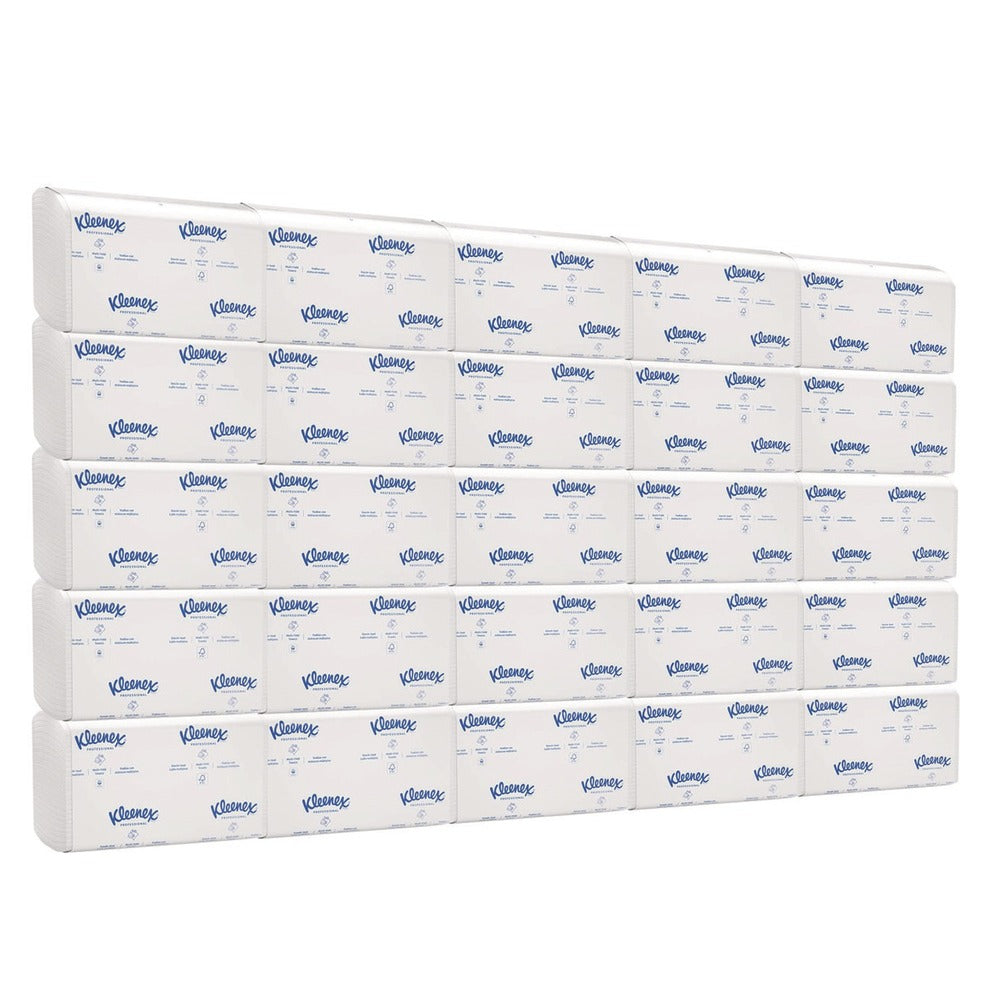 Kleenex 13254 9.4 in. x 12.4 in. Premiere Folded Towels - White (25/Carton)