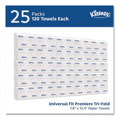 Kleenex 13254 9.4 in. x 12.4 in. Premiere Folded Towels - White (25/Carton)