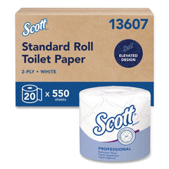 Scott Essential 2-Ply Standard Roll Bathroom Tissue for Business - White (20/Carton)