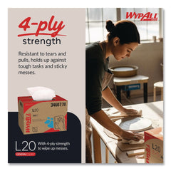 WypAll 176/Box L20 Brag Box Wipers - White