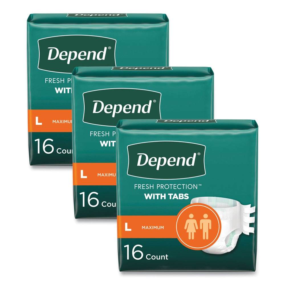 Kimberly-Clark 35 in. to 49 in. Waist Incontinence Protection with Tabs - Large (3/Carton)