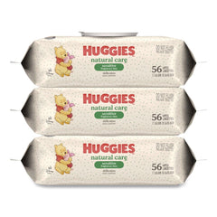 Huggies Natural Care 6.6 in. x 6.86 in. Sensitive Baby Wipes - Unscented/White (3/Carton)
