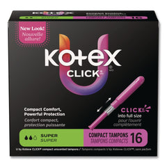 Kimberly-Clark U by Kotex Click Compact Super Absorbency Tampons (8/Carton)