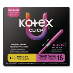 Kimberly-Clark U by Kotex Regular Click Compact Tampons (8 Packs/Carton)