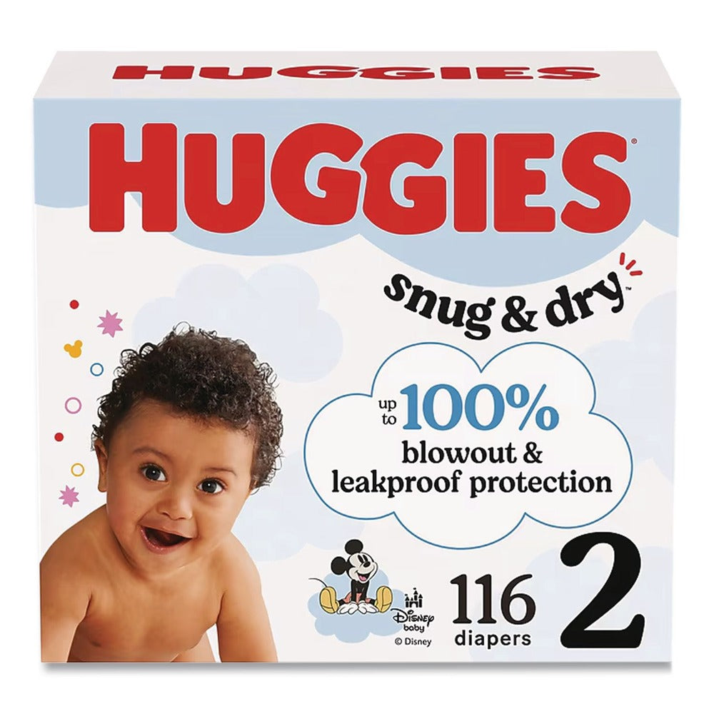 Huggies Snug and Dry 12 lbs. to 18 lbs. Diapers - Size 2 (116/Carton)