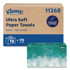 Kleenex 1-Ply 9 in. x 10 in. POP-UP Box Ultra Soft Hand Towels - White (70/Box)
