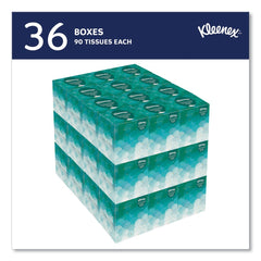 Kleenex 21270 Boutique 2-Ply Facial Tissues in an Upright Pop-Up Box - White (95 Sheets/Box, 36 Boxes/Carton)