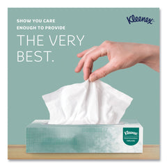 Kleenex Naturals 2-Ply Flat Box Facial Tissue for Business - White (125 Sheet/Box)