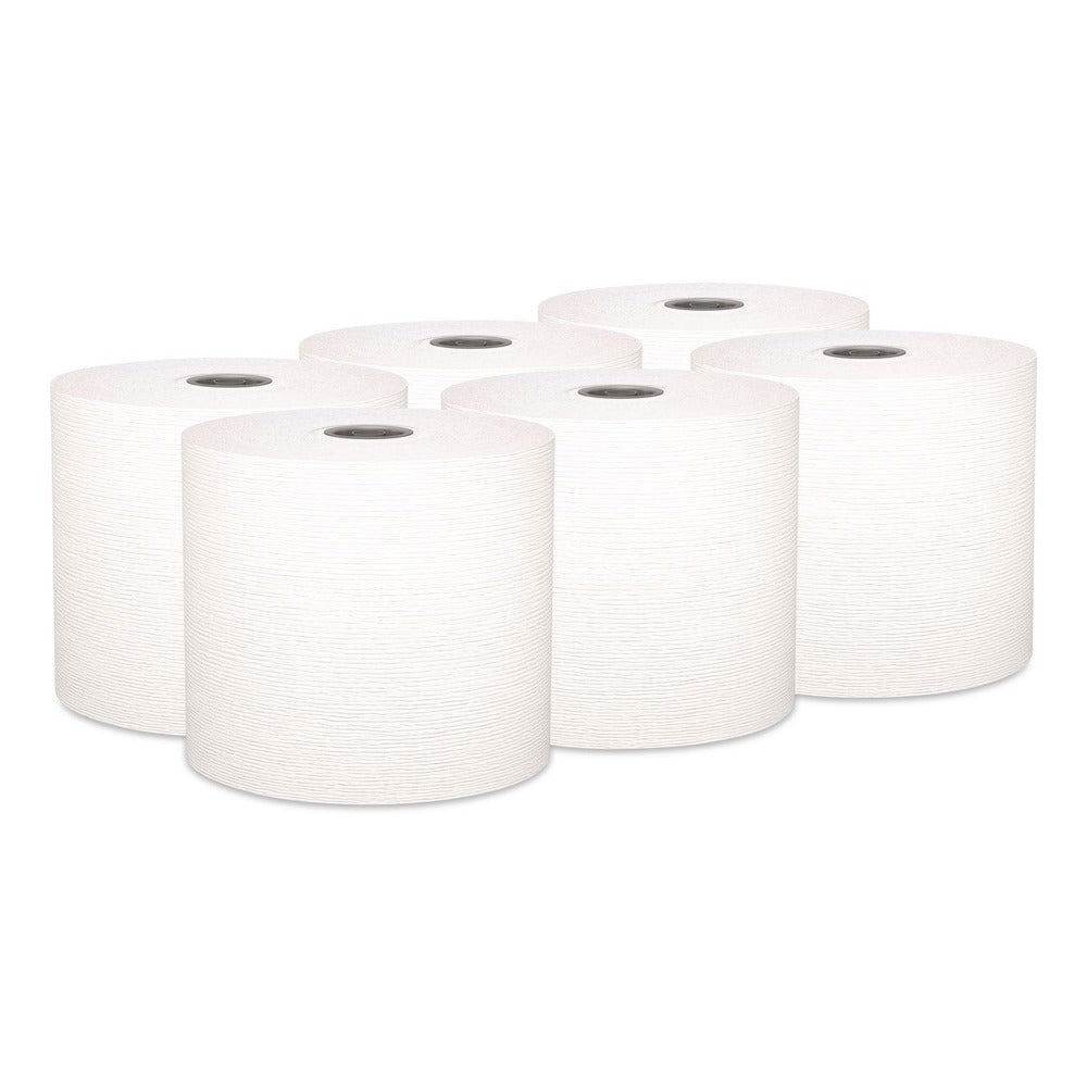 Kleenex 7.5 in. x 700 ft. 1-Ply Hard Roll Paper Towels with Premium Absorbency Pockets - Gray Core/White (6/Carton)