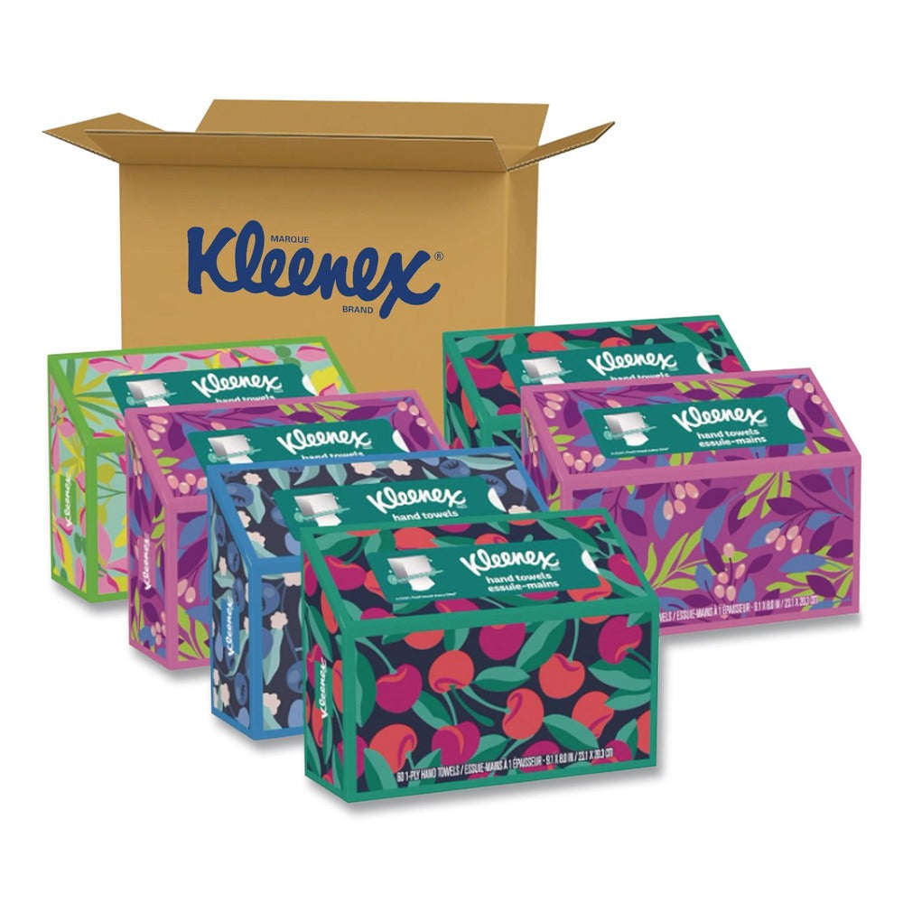 Kleenex 6.8 in. x 9 in. 1-Ply Hand Towels in a Pop-Up Box - White (6/Carton)