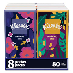 Kleenex On The Go Packs 3-Ply Facial Tissues - White (12/Carton)