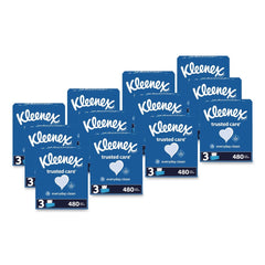 Kleenex Trusted Care 2-Ply Facial Tissue - White (12/Carton)