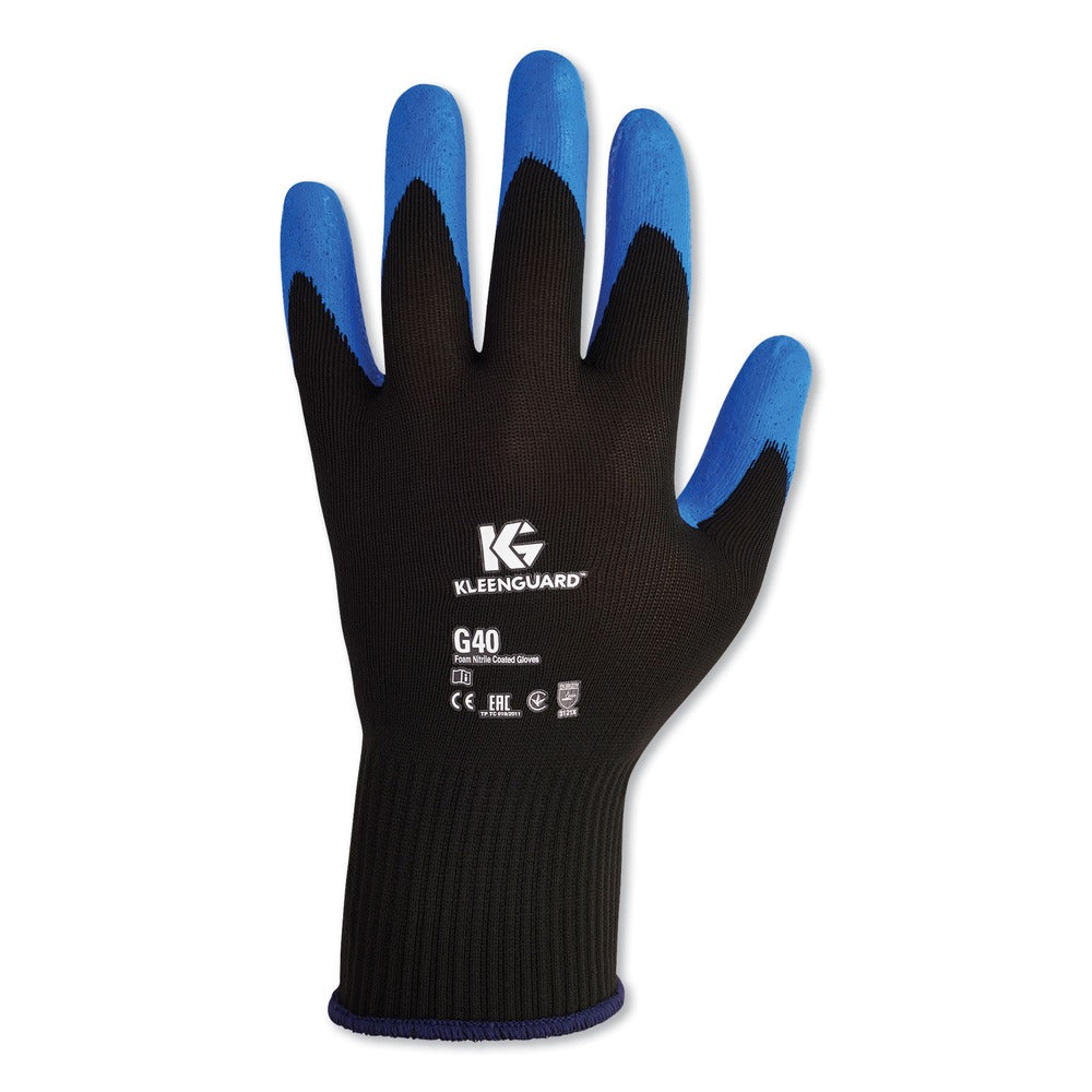 Ansell 240 mm Length G40 Nitrile Coated Gloves - Large/Size 9, Blue (12/Pack)