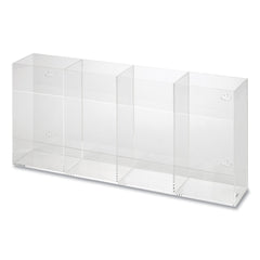 Kantek 10.5 in. x 4 in. x 21.25 in. Quad Glove Dispenser - Clear