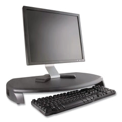 Kantek 23 in. x 13-1/4 in. x 3 in. CRT/LCD Stand With Keyboard Storage - Black
