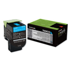 Lexmark 4,000 Page-Yield TAA Compliant Return Program Extra High-Yield Toner - Cyan
