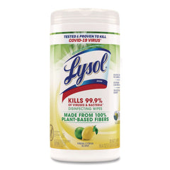 LYSOL Brand 1-Ply 7 in. x 7.25 in. Disinfecting Wipes II - Fresh Citrus Scent, White (6/Carton)